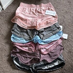 Athleta Women's Racer Run 4” Athletic Shorts Bundle